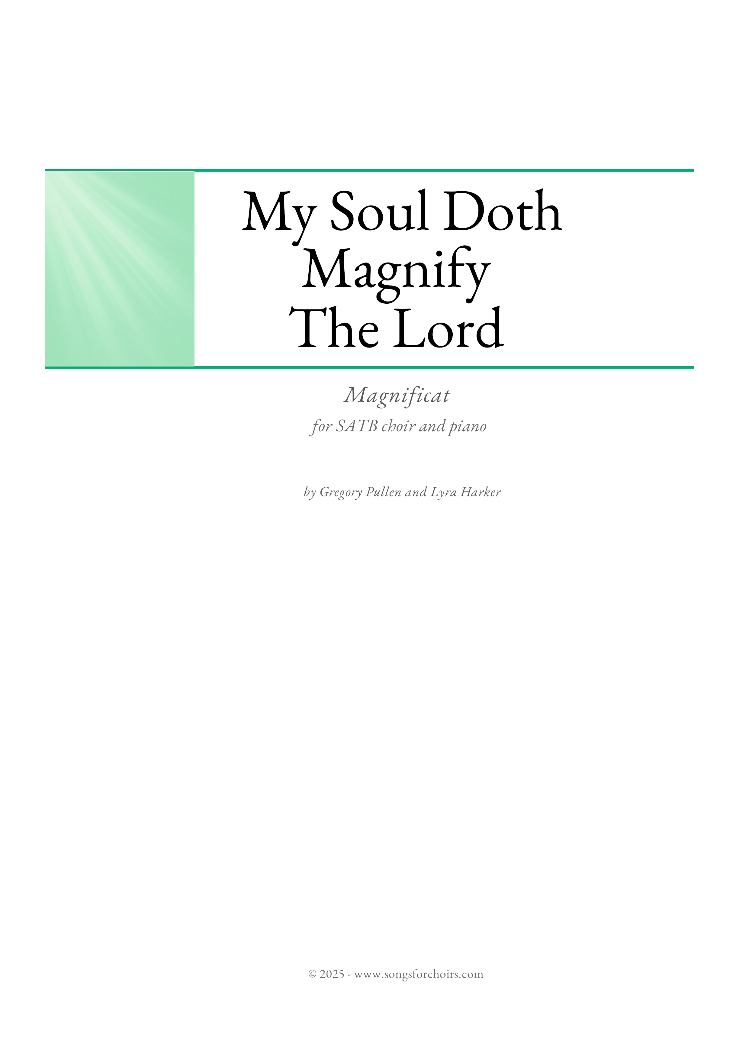 My Soul Doth Magnify The Lord cover