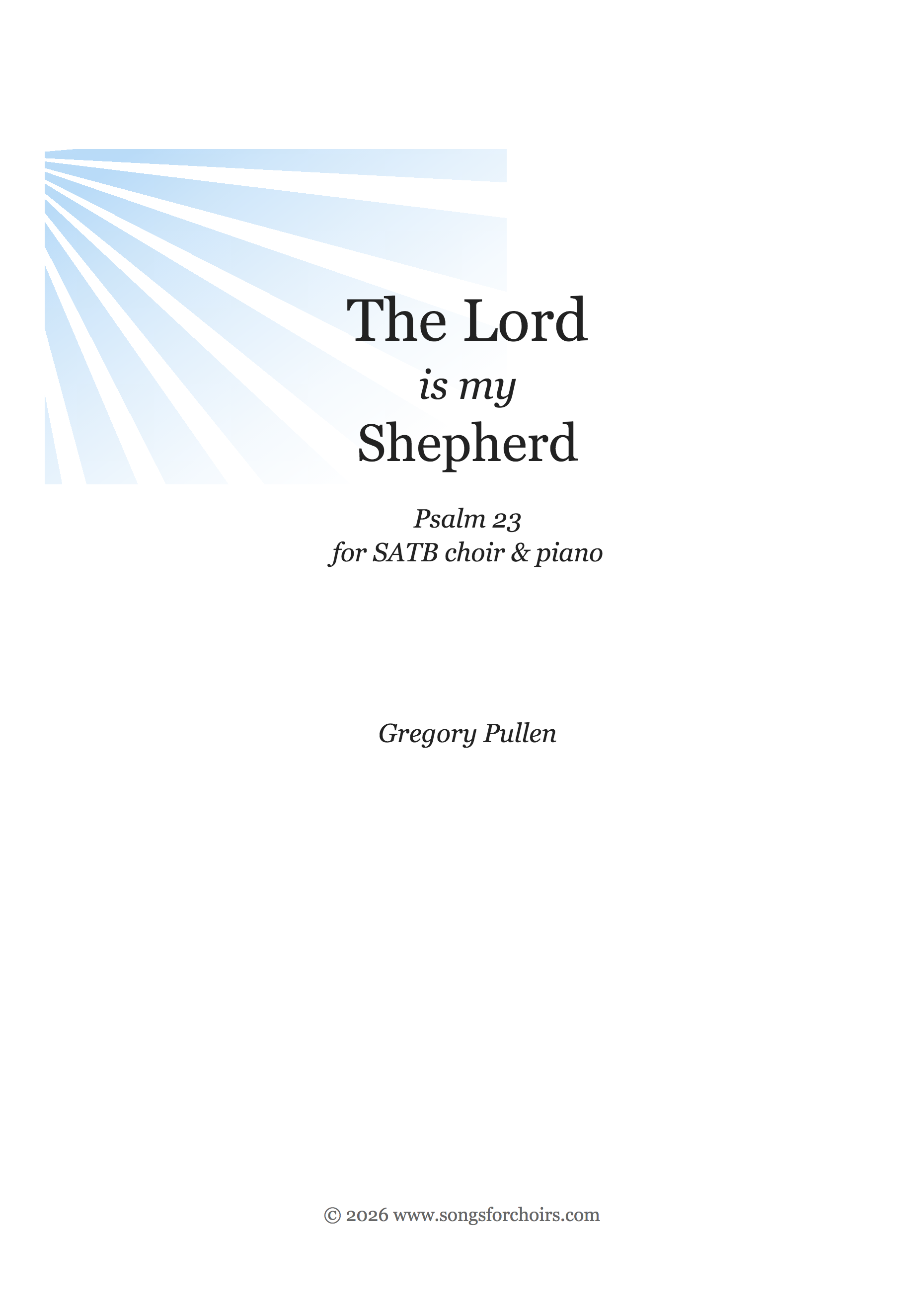 The Lord Is My Shepherd cover