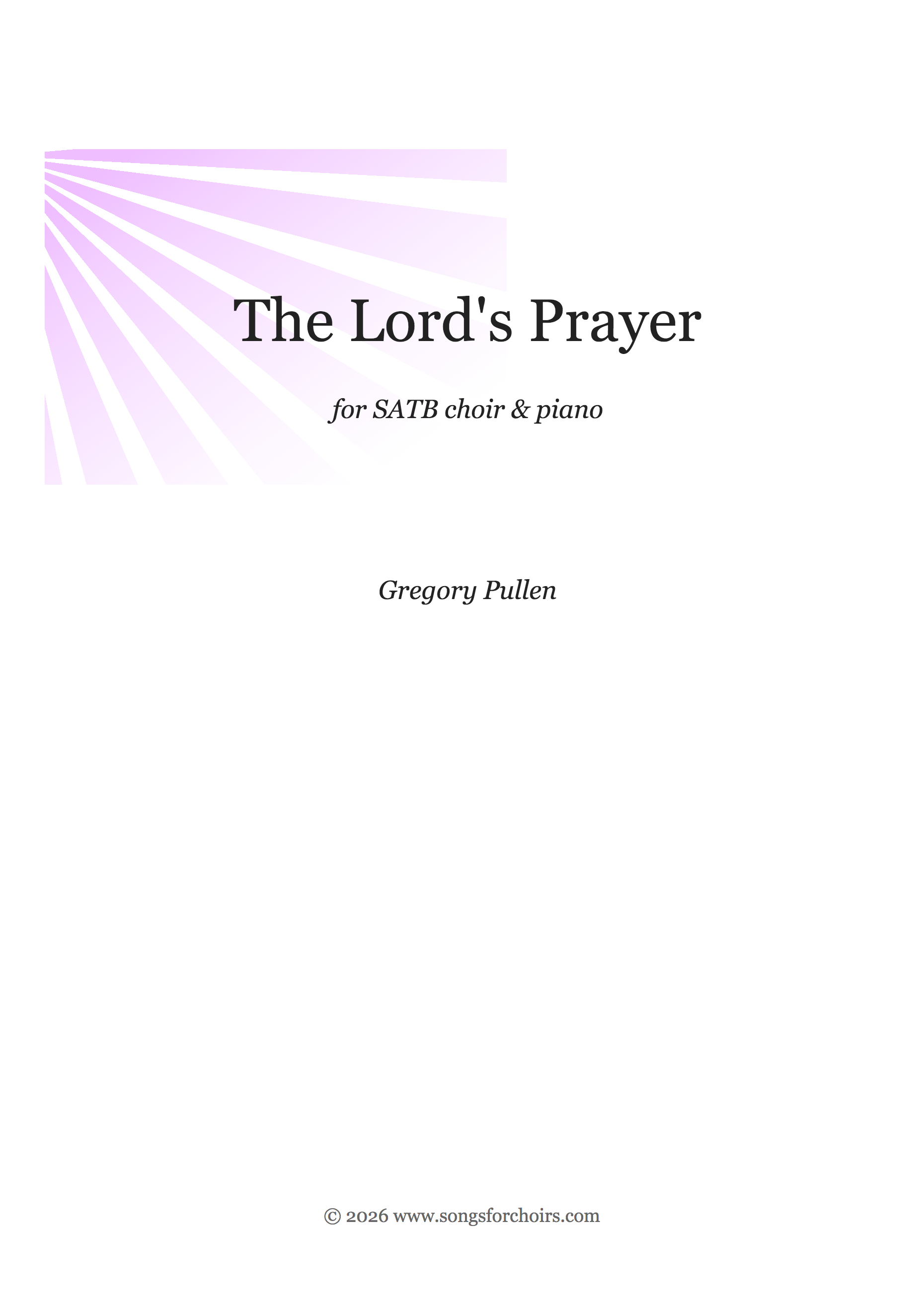 Lord's Prayer cover